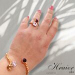bracelet dorée avec bague hand made