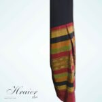 Veste noir avec tissu traditionnel