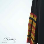 Veste noir avec tissu traditionnel