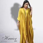 Robe satin de soie avec des perles
