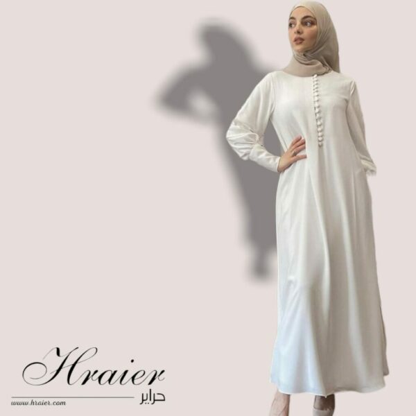 Robe blanc pour femme voilé