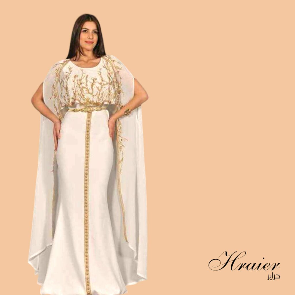 Robe blanche brodée Tunisie