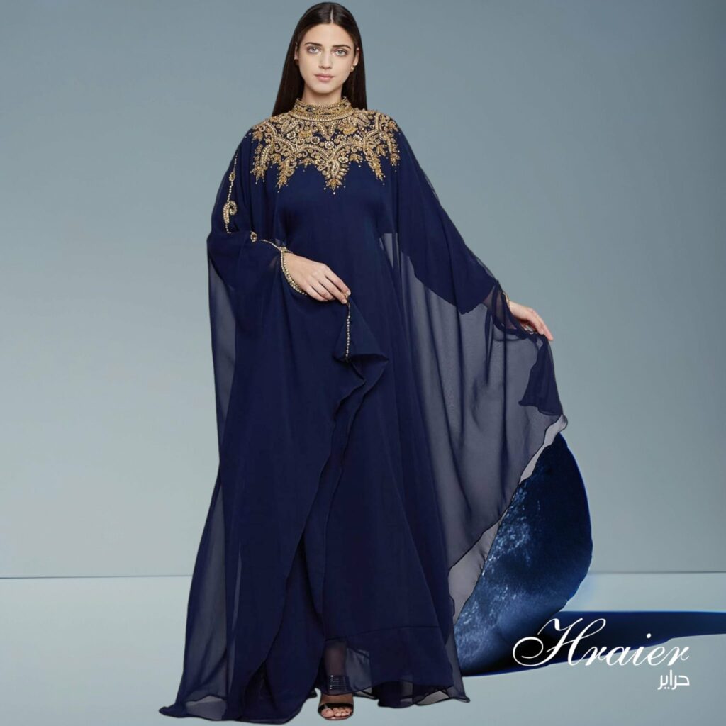 Caftan Dubaï pour femmes : Design papillon long maxi à manches longues Tunisie