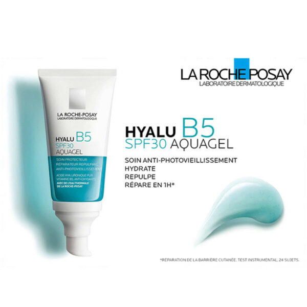 La Roche Posay Aquagel Hyalu B5 : une crème gel hydratante, protectrice et anti-photovieillissement avec SPF 30 - 50ml. Tunisie