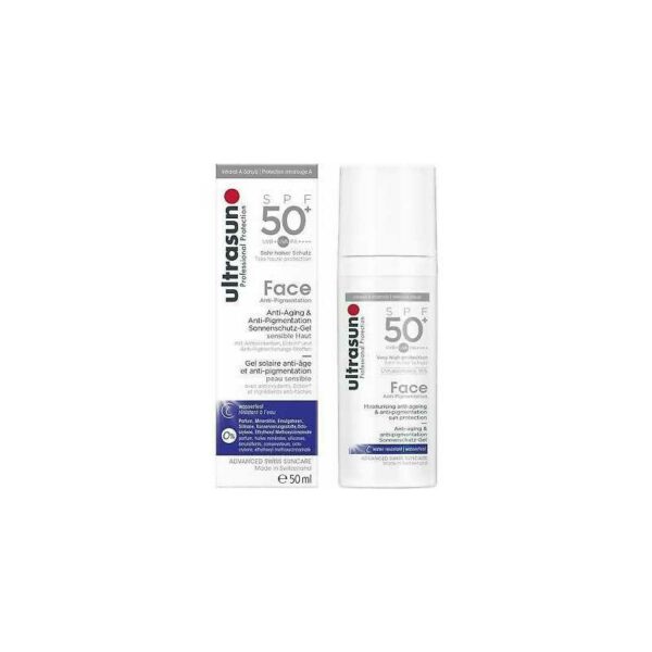 Ultrasun - protection solaire pour le visage SPF50+ - 50ml, avec propriétés anti-âge et anti-pigmentation. Tunisie