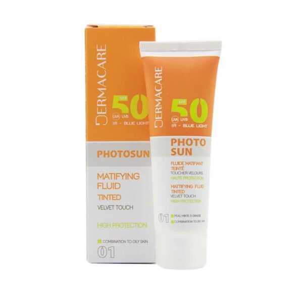 Dermacare Photosun SPF50+ - protection solaire fluide matifiante - Réf 01 - 50ml Tunisie