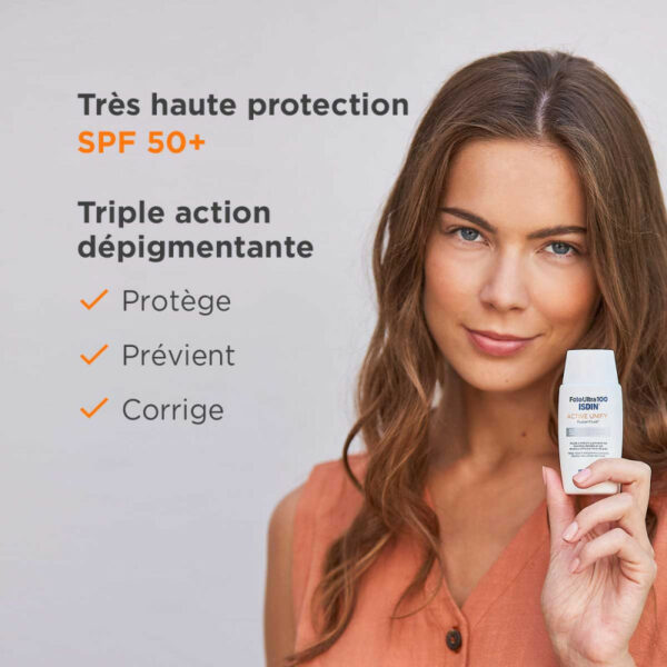 Protection solaire imperceptible SPF50+ - Isdin FotoUltra 100 Active Unify - 50ml Tunisie