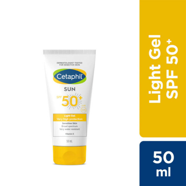 Cetaphil Sun - gel solaire léger SPF50+ - 50ml, idéal pour peaux grasses et sensibles. Tunisie