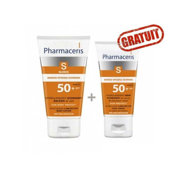 Pack Pharmaceris S Sun Protect : Lotion pour le corps 150ml + Crème pour le visage 50ml (cadeau inclus) Tunisie