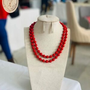 Collier Écarlate en Perles de Culture Tunisie