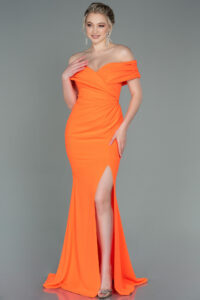 Robe de Soirée Longue Orange Tunisie