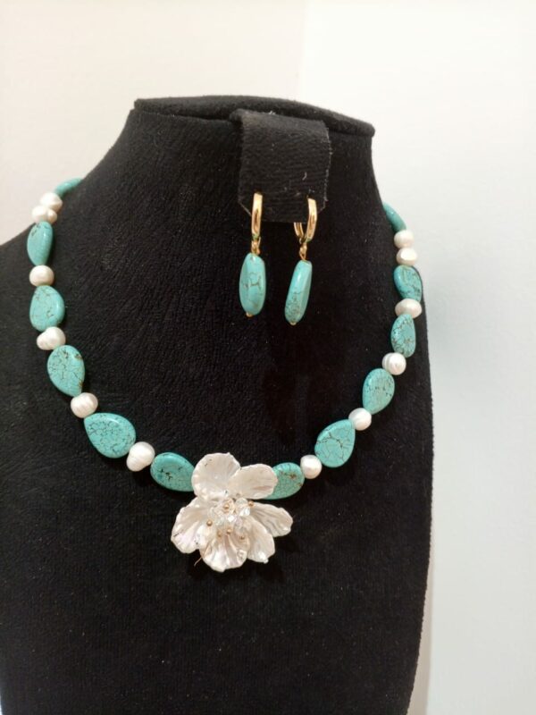 Collier et boucles "Turquoise" Tunisie