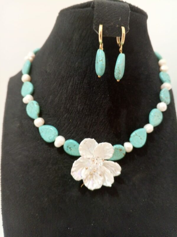 Collier et boucles "Turquoise" Tunisie