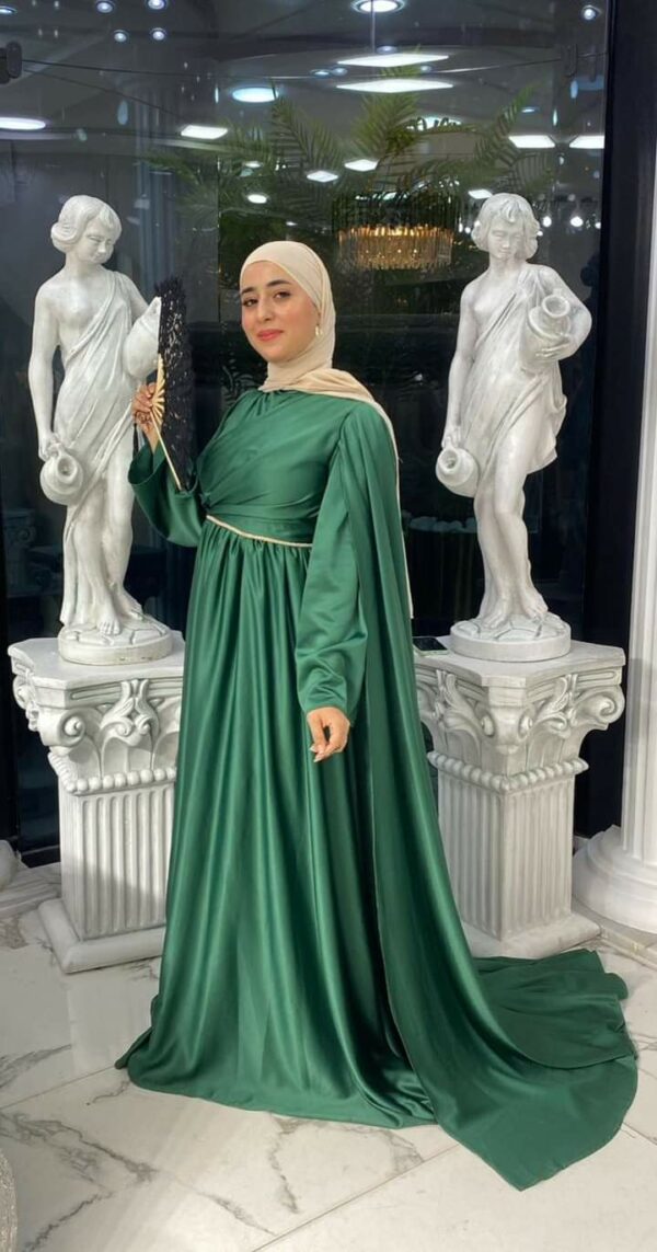 Robe soirée verte by Hk Tunisie