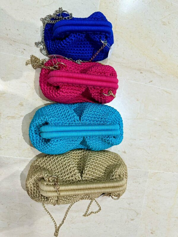 Clutch en crochet fait main, couleur vert par Sola Tunisie