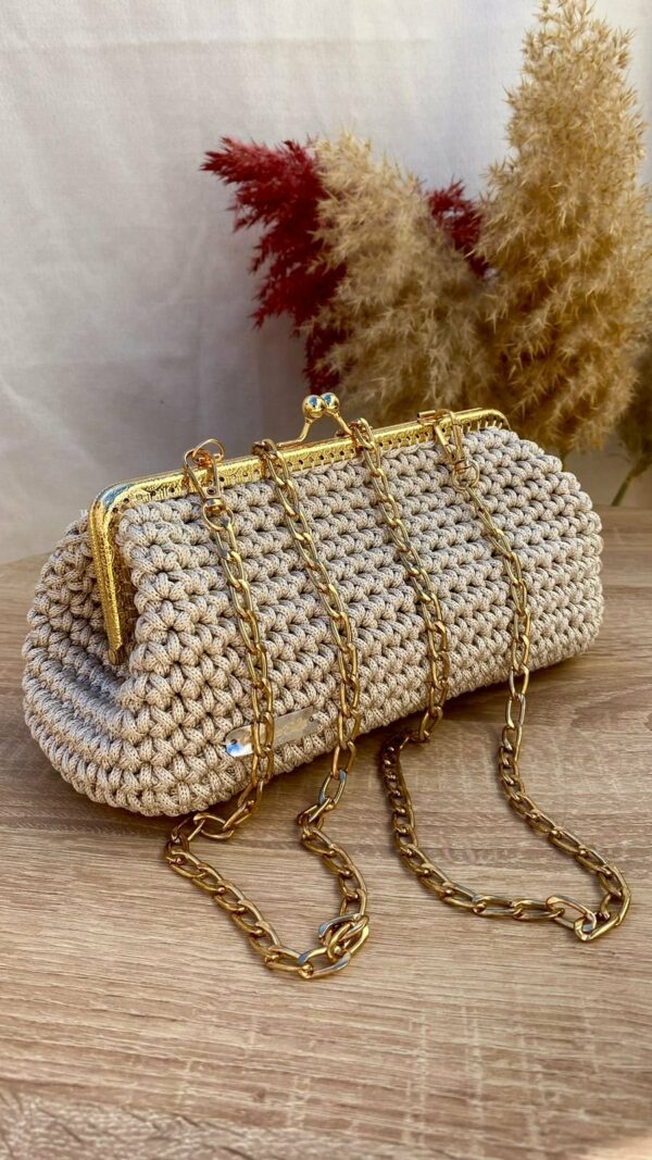 Pochette faite main en crochet avec fermoir en acier inoxydable par Sola Tunisie