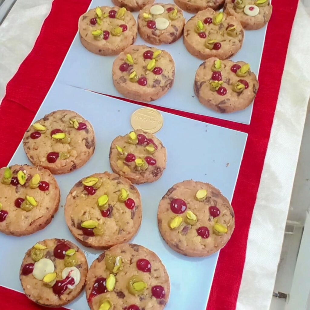 Cookies pistache framboise - Dame Noisette Tunisie