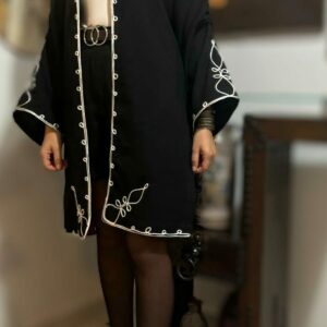 Poncho hayek avec broderie by Macilya Tunisie