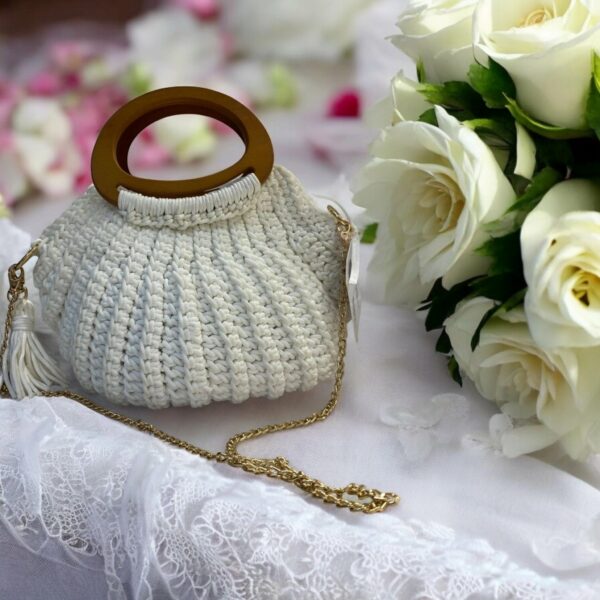 Sac en crochet blanc Tunisie