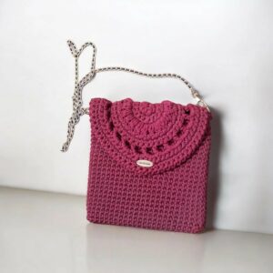 Sac au crochet en rouge 100% handmade Tunisie