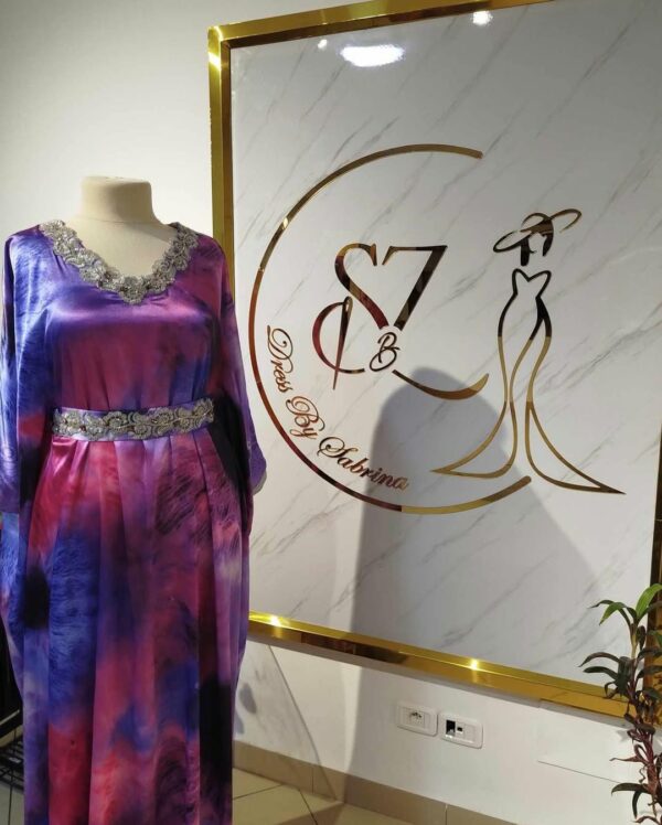 Jebba violet sur mesure by Sabrina Tunisie