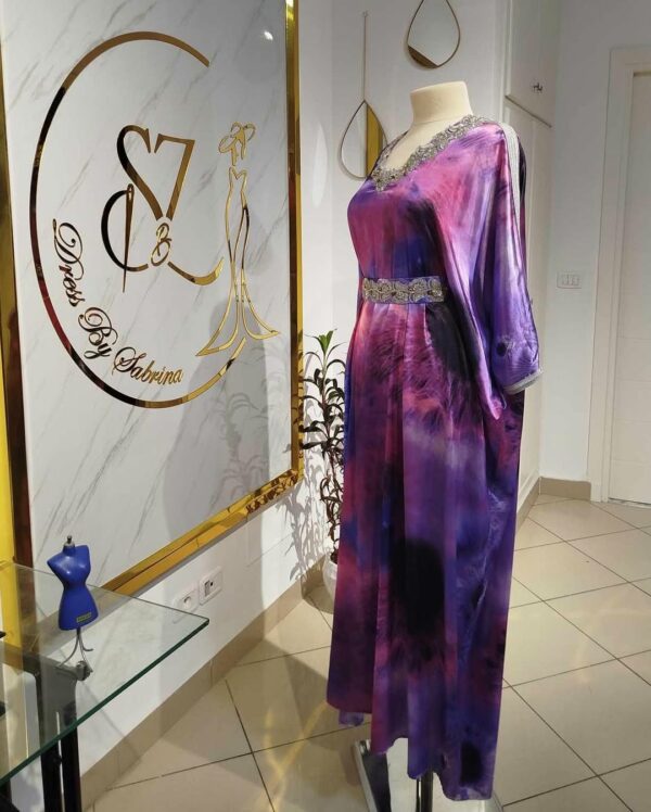 Jebba violet sur mesure by Sabrina Tunisie