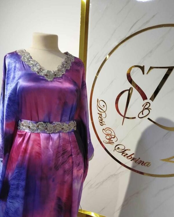 Jebba violet sur mesure by Sabrina Tunisie