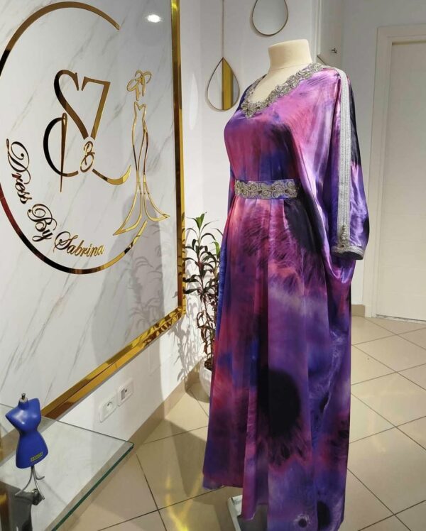 Jebba violet sur mesure by Sabrina Tunisie