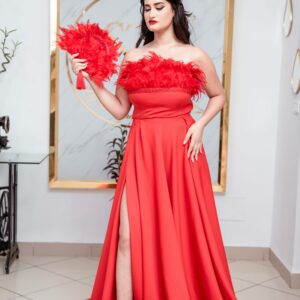 Robe soirée rouge by Sabrina Dress Tunisie