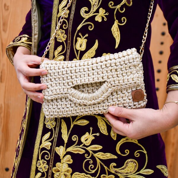 Sac crochet noir fait main Tunisie