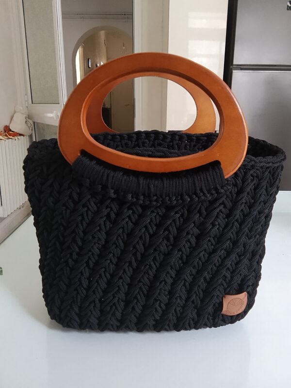 Sac en crochet noir Tunisie