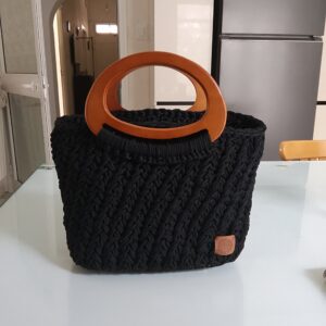 Sac en crochet noir Tunisie