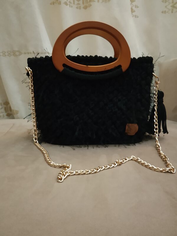 Sac crochet noir fait main Tunisie