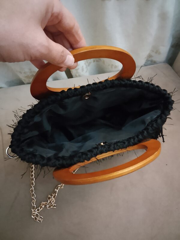 Sac crochet noir fait main Tunisie