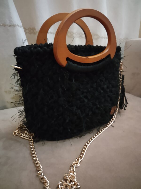 Sac crochet noir fait main Tunisie