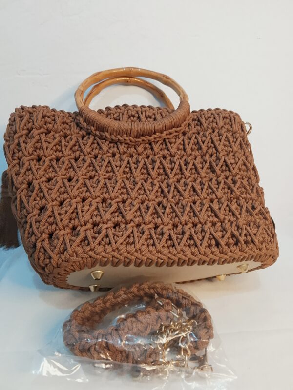 Sac crochet marron Tunisie