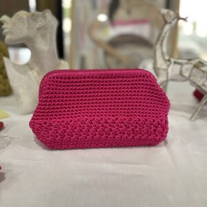 Pochette crochet rose fushia Tunisie