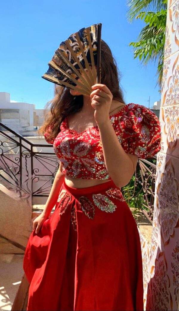 Tabdila traditionnel rouge Tunisie