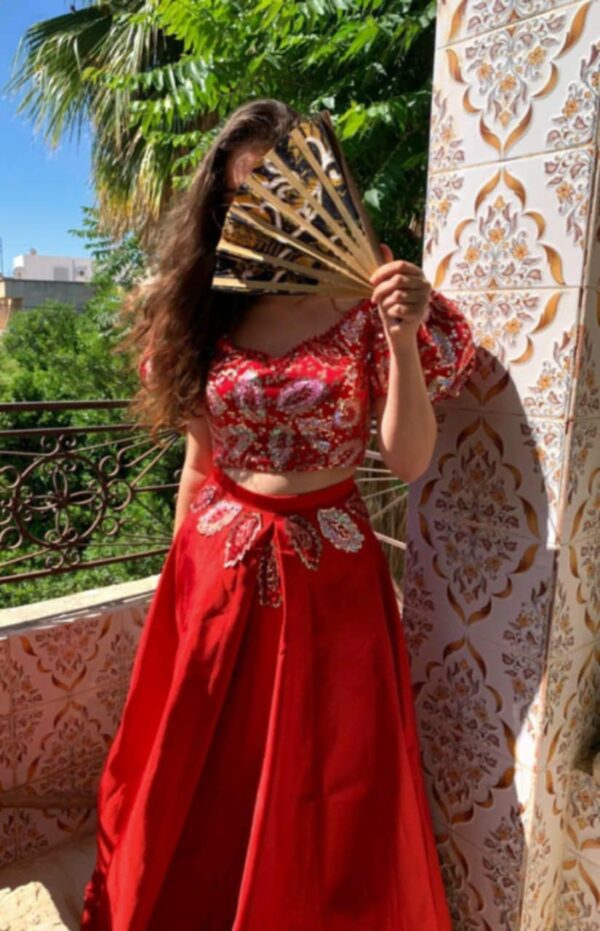 Tabdila traditionnel rouge Tunisie