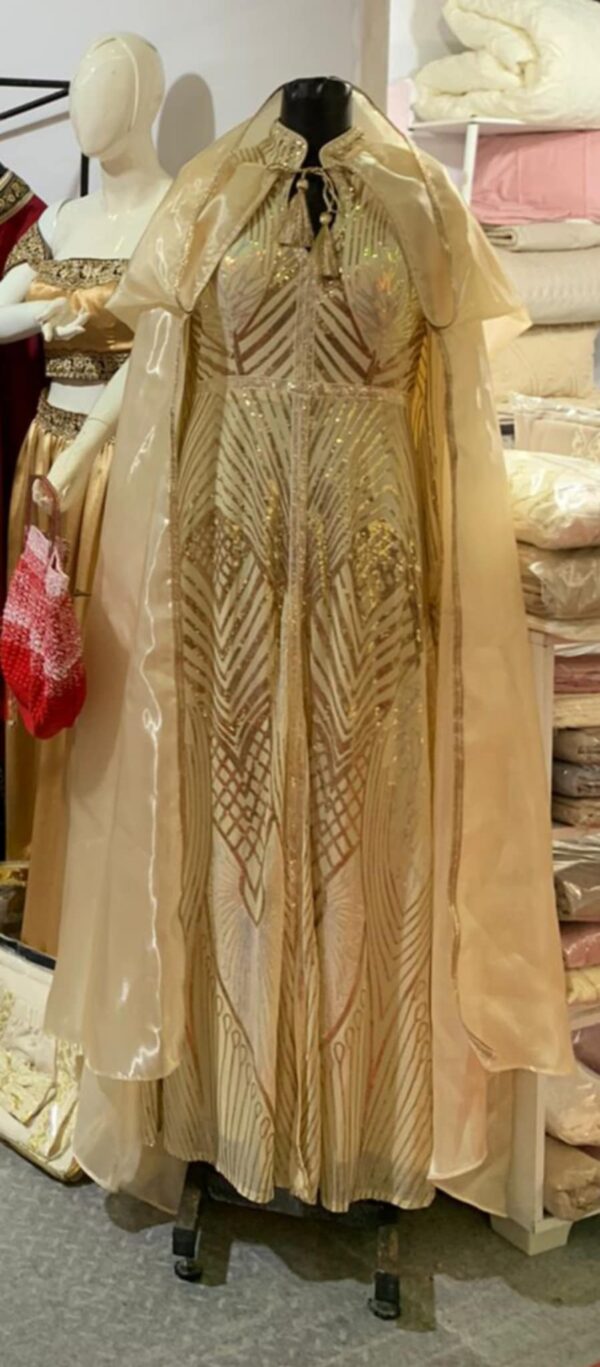 Caftan Tulle imprimé et brodé Tunisie
