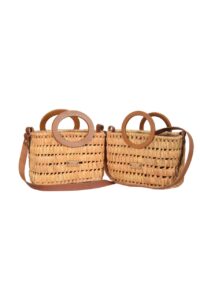 Mini-sac naturel tressé – style méditerranéen Tunisie