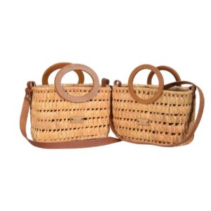 Mini-sac naturel tressé – style méditerranéen Tunisie