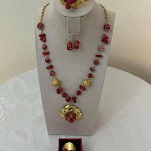 Parure en cuivre avec corail Tunisie