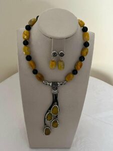 Parure avec pierre agate et onyx Tunisie