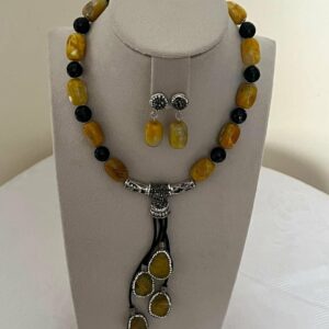 Parure avec pierre agate et onyx Tunisie