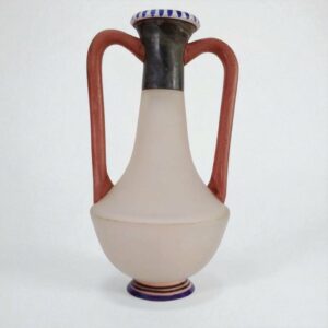 Vase marriage verre et ceramique pièce unique Tunisie
