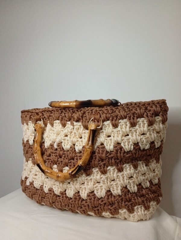 sac au crochet marron et beige Tunisie