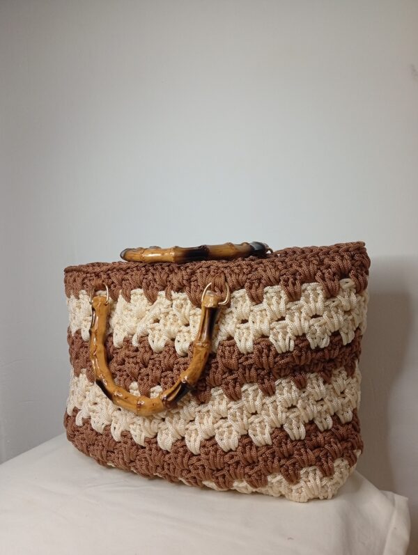 sac au crochet marron et beige Tunisie