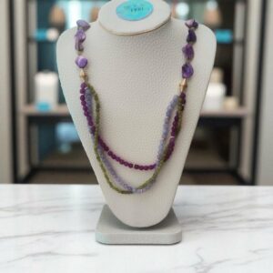 Collier vert mauve Tunisie