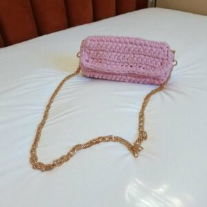 Sac en crochet rose Tunisie
